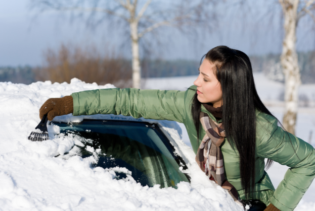 car windshield in winters