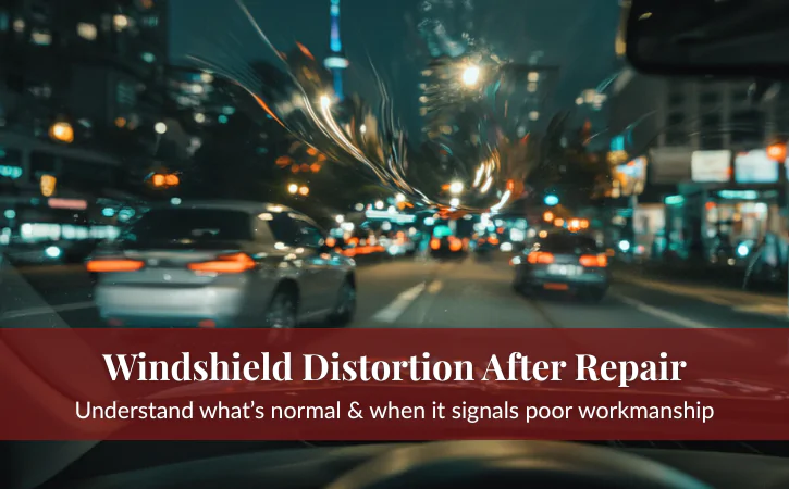 Toronto's Auto Glass Experts guide to identifying distortion and poor workmanship